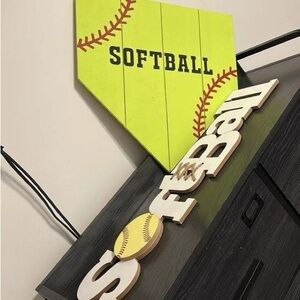 Softball Home Plate Wall Decor